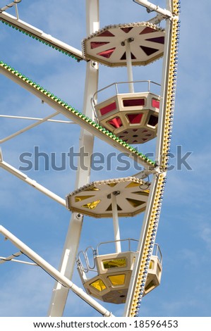 two cabins of a giant wheel