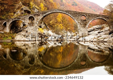 Devil\'s Bridge on Autunm, Silk Road, Ardino , Bulgaria