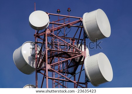 Radio tower for cellular telephone in russia in moscow region