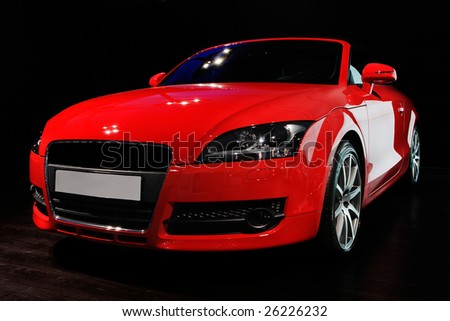 MOSCOW, RUSSIA - MAY 29: Red Audi TT at exhibition of exclusive cars \