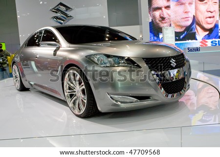 MOSCOW, RUSSIA - AUGUST 27: Metallic car Suzuki at Moscow International exhibition InterAuto on August 27, 2008 in Moscow, Russia.