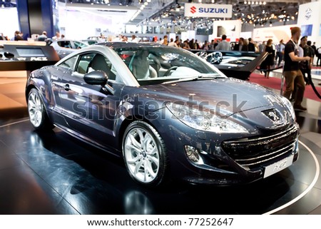 MOSCOW, RUSSIA - AUGUST 25:  Grey car Peugeot RCZ on display at Moscow International exhibition InterAuto on August 25, 2010 in Moscow, Russia.