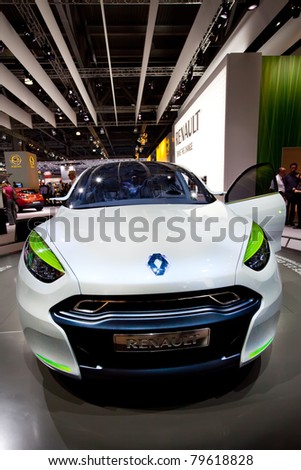 MOSCOW, RUSSIA - AUGUST 25:  Grey car Renault Fluence on display at Moscow International exhibition InterAuto on August 25, 2010 in Moscow, Russia.