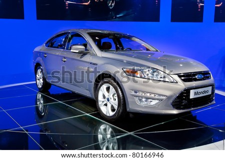 MOSCOW, RUSSIA - AUGUST 25:  Grey Ford Focus on display at Moscow International exhibition InterAuto on August 25, 2010 in Moscow, Russia.
