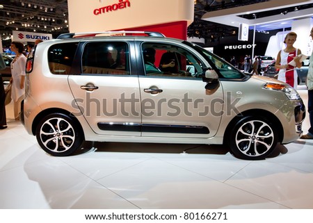 MOSCOW, RUSSIA - AUGUST 25:  Grey Citroen C3 Picasso on display at Moscow International exhibition InterAuto on August 25, 2010 in Moscow, Russia.