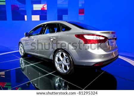 MOSCOW, RUSSIA - AUGUST 25:  Grey car Ford Focus at Moscow International exhibition InterAuto on August 25, 2010 in Moscow, Russia.