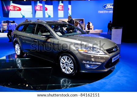 MOSCOW, RUSSIA - AUGUST 25:  Grey Ford Mondeo at Moscow International exhibition InterAuto on August 25, 2010 in Moscow, Russia.