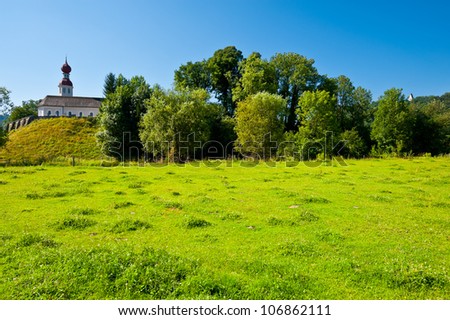 The  Church on the Hill in Bavaria, Germany