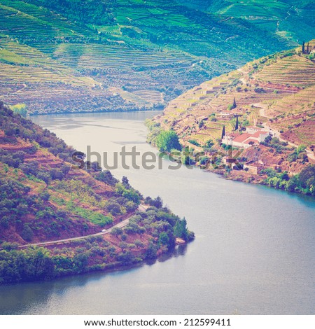 Vineyards in the Valley of the River Douro, Portugal, Instagram Effect
