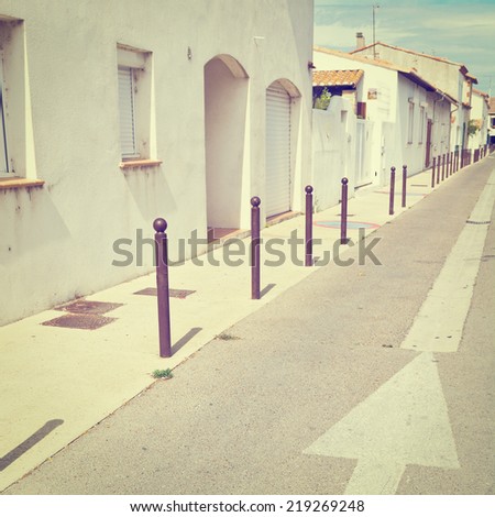 Deserted Street of the French City, Instagram Effect