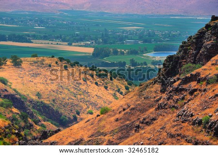 View From Golan Height, Israel, To Jordan Valley