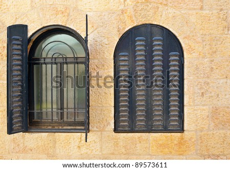 Open and Closed Windows in Jerusalem, Israel