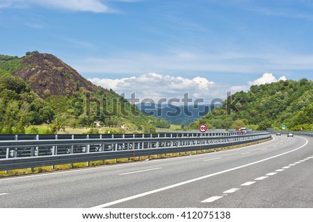 Highway in the Italian Apennines