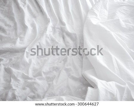White bed sheets background