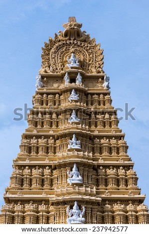 Indian Temple in Mysore Royal Palace. Mysore, Karnataka, India