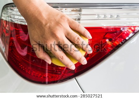 man washing a car - car care