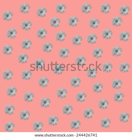 Abstract camomile, chamomile peach background with floral flower pattern. Floral background for floral greeting cards. Floral template, pattern seamless with camomile, chamomile  flowers.