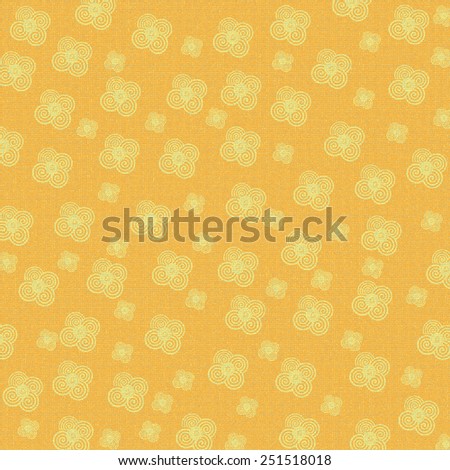 Flower floral abstract background, floral modern pattern on yellow background. Flower floral abstract ornament, abstract yellow floral pattern, abstract modern flowers background