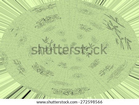 Abstract green background with rays background, vignettes and spiral pattern. Beautiful abstract rays pattern with fairy colors. green spiral pattern, design background, frame circle vintage.