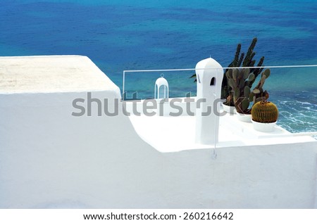 Tunisia, Hammamet, traditional house on the sea