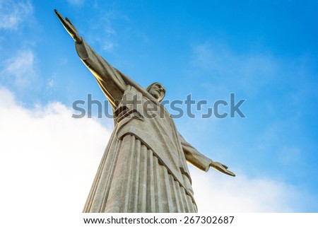 Rio De Janeiro, Brazil - September 7 2013: The statue of Christ the Redeemer on the Corcovado