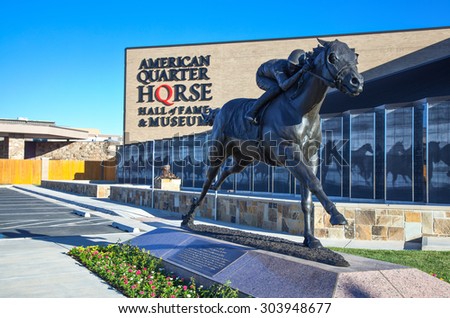 Amarillo, U.S.A. - May 21 2011: Texas,  the horse monuments of the American Quarter Horse Association