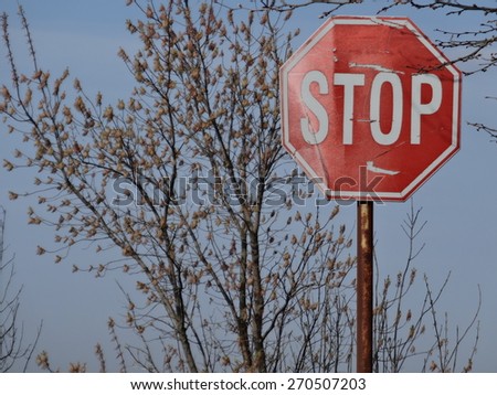 Street Stop Sign