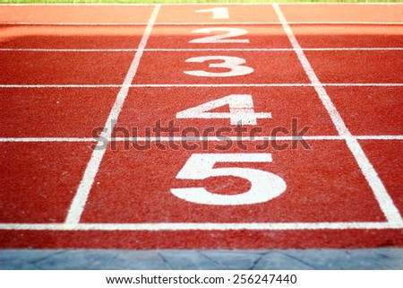 running track start and finish line, sport background/Running Track.