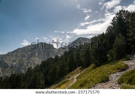 Mountain trail on Mount Olympus