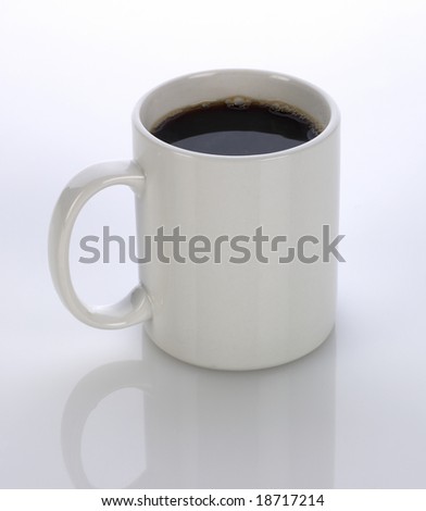 white coffee mug with clipping path