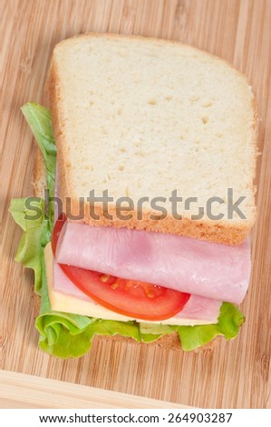 Sandwich on the cutting board