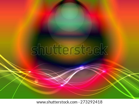 Abstract waved lines on colorful background