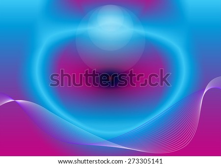 Abstract waved lines on colorful background