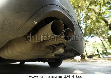 Exhaust double pipe