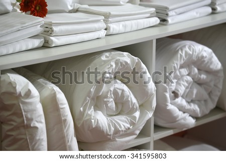 White set of bed sheets