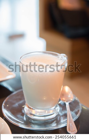 hot milk in the restuarant
