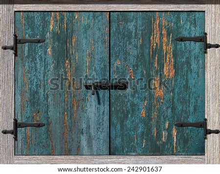 3d rendering of an old cupboard door