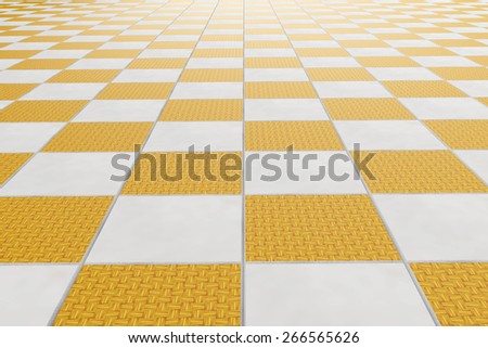 3d rendering of a square tiles floor