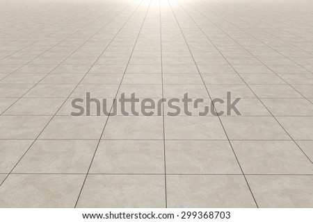 3d rendering of a square tiles floor
