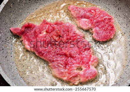 Beef Strip Steak  Cooking/ process of cooking beef strip steak