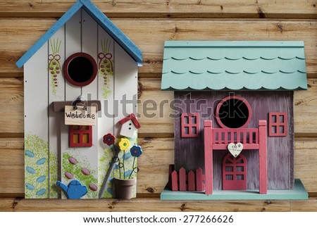 Nest box birdhouse bird house. Decorative birdhouse