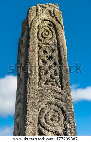 Anglo-Saxon stone monument in Bakewell church yard.