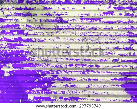 Retro tone background old purple painted metal wall
