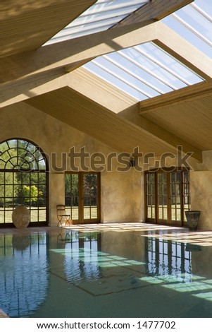 Indoor Pool with reflections (portrait)