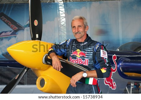 LONDON - 2/3 AUGUST 2008: Peter Besenyei, Pilot for Red Bull Team, Red Bull Air Race London 2008