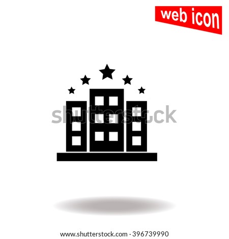 Hotel five stars. Hotel icon. Hotel icon vector. Hotel icon illustration. Hotel icon web. Hotel icon Eps10. Hotel icon image. Hotel icon logo. Hotel icon sign. Hotel icon art. Hotel icon flat. Design.