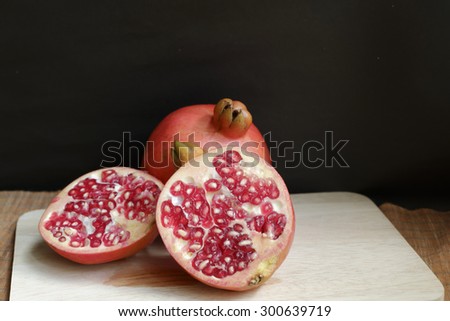 Pomegranate fruit.Organic Bio fruits Pomegranate fruit.Organic Bio fruits