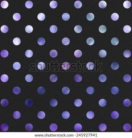 Purple Polka Dot Pattern on Black Swiss Dots Texture Digital Paper Background