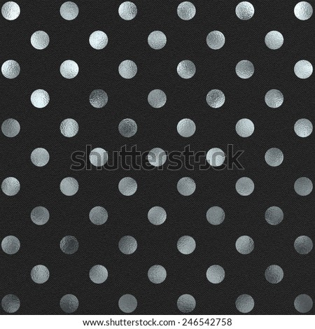 Black and Silver Polka Dot Pattern Swiss Dots Texture Digital Paper Background