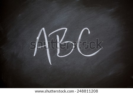 Chalkboard Blackboard Background Retro Style Charcoal Gray Alphabet ABC Chalk Board